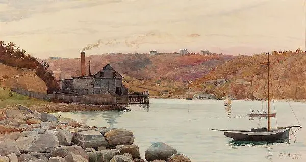 A Bay in Sydney Harbour, 1883 By Julian Ashton