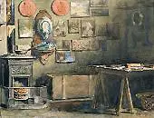 Interior of a Studio, 1873 By Julian Ashton
