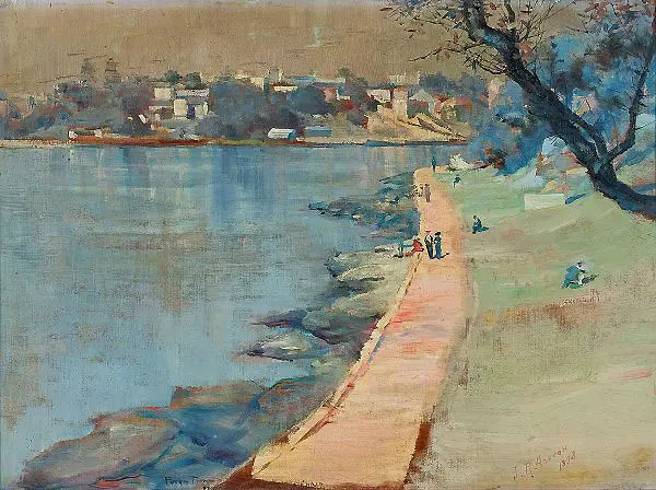 Potts Point from Lady Macquarie's Chair, 1898 By Julian Ashton