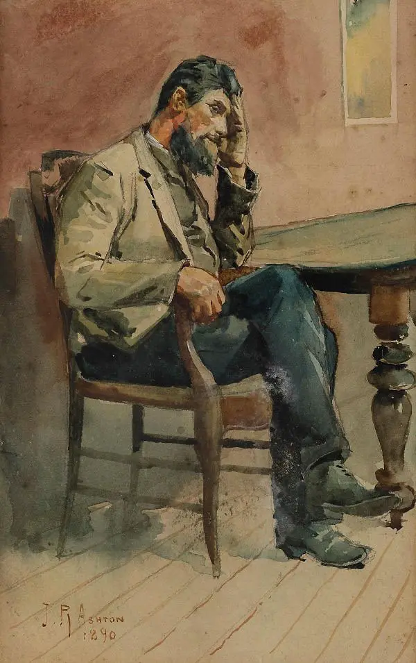 Seated Man, 1890 By Julian Ashton