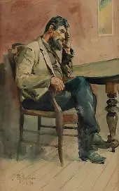 Seated Man, 1890 By Julian Ashton