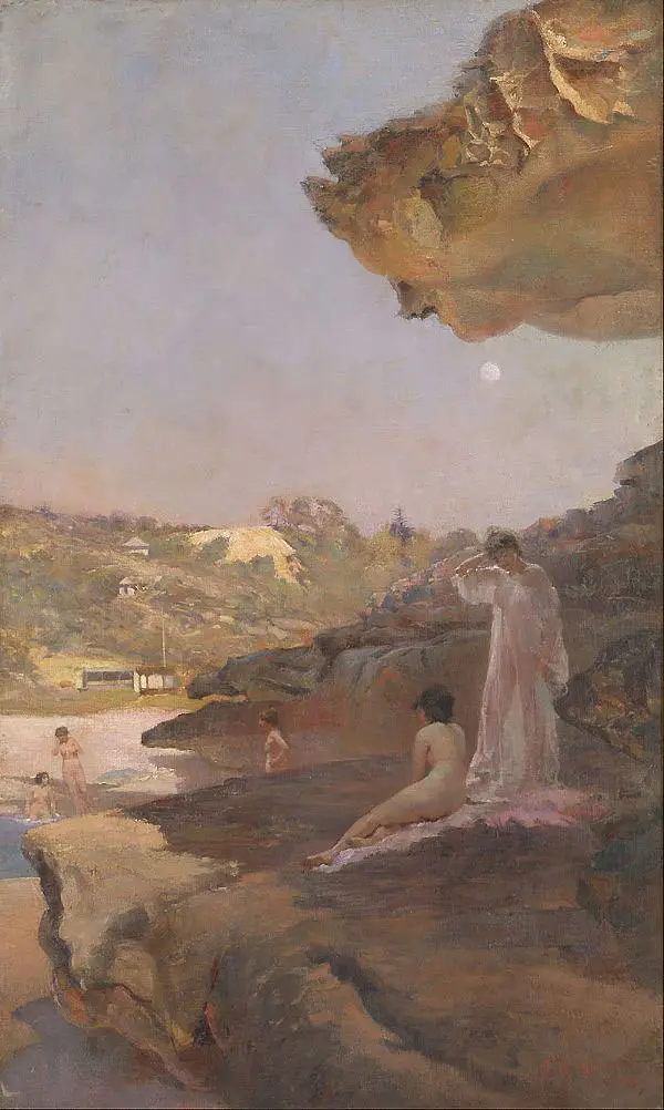 Tamarama Beach Forty Years Ago a Summer Morning, 1899 By Julian Ashton