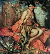 The Criolla with Shawl By Saturnino Herran