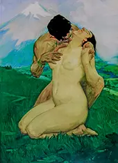 The Legend of the Volcanoes (Left Panel) By Saturnino Herran