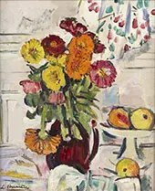 A Still Life with Fruit and Flowers, c1922 By Leslie Hunter