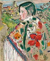 Girl in a Shawl By Leslie Hunter