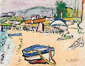 On the Beach South of France By Leslie Hunter