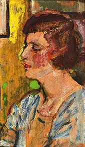 Portrait Study of a Young Woman By Leslie Hunter