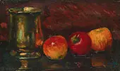 Still Life of Apples and Tankard By Leslie Hunter
