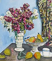 Stocks in a White Vase By Leslie Hunter