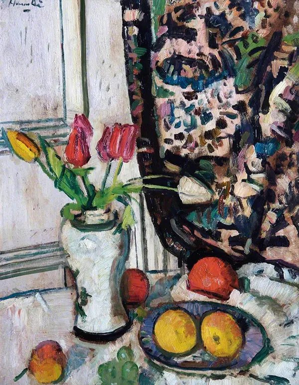 Tulips By George Leslie Hunter