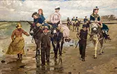 Donkey Ride on the Beach By Frans Verhas