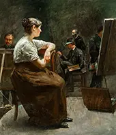 The Model in the Studio By Frans Verhas