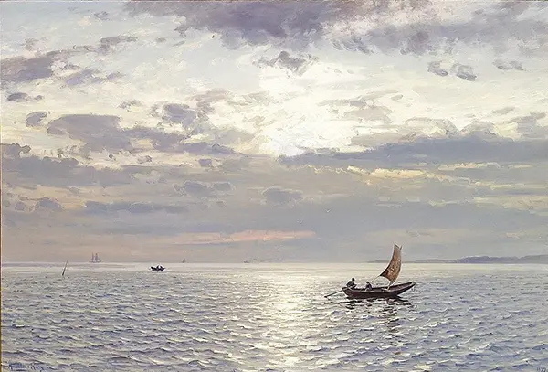 Aftenstemning Over Havet, 1897 By Amaldus Clarin Nielsen
