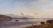 Coastal Landscape with Rowing Man, 1893 By Amaldus Clarin Nielsen