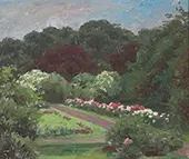 Scenery from the garden near Rosenborg Castle By Laurits Tuxen