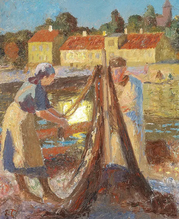 Herrings Picked Off the Net, Bornholm By Laurits Tuxen