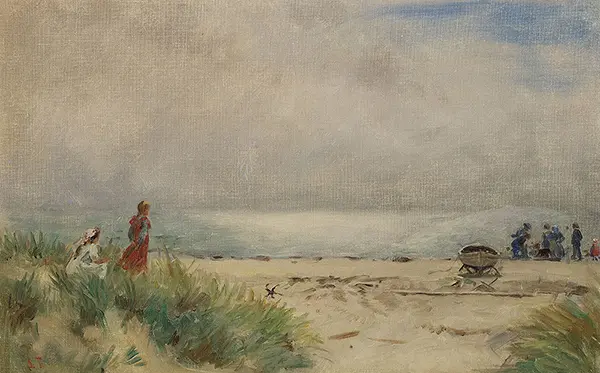 Two Girls in the Cliffs at Skagen Beach By Laurits Tuxen