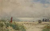 Two Girls in the Cliffs at Skagen Beach By Laurits Tuxen