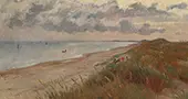 On the Beach, 1913 By Laurits Tuxen