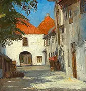 Sunlit Backyard, 1917 By Laurits Tuxen