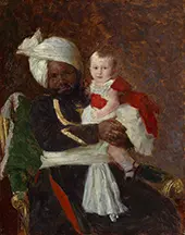 Prince Alexander of Battenberg with Muhammed Bukhsh By Laurits Tuxen
