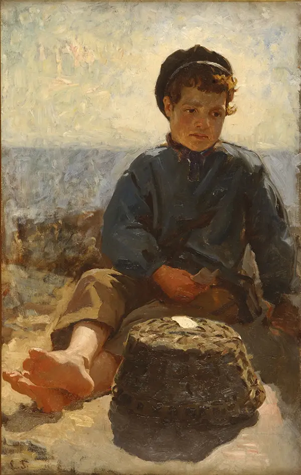 Portrait of a Fisher Boy By Laurits Tuxen