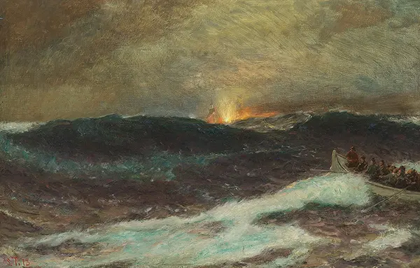 A Torpedo Ring in the Atlantic, 1918 By Laurits Tuxen