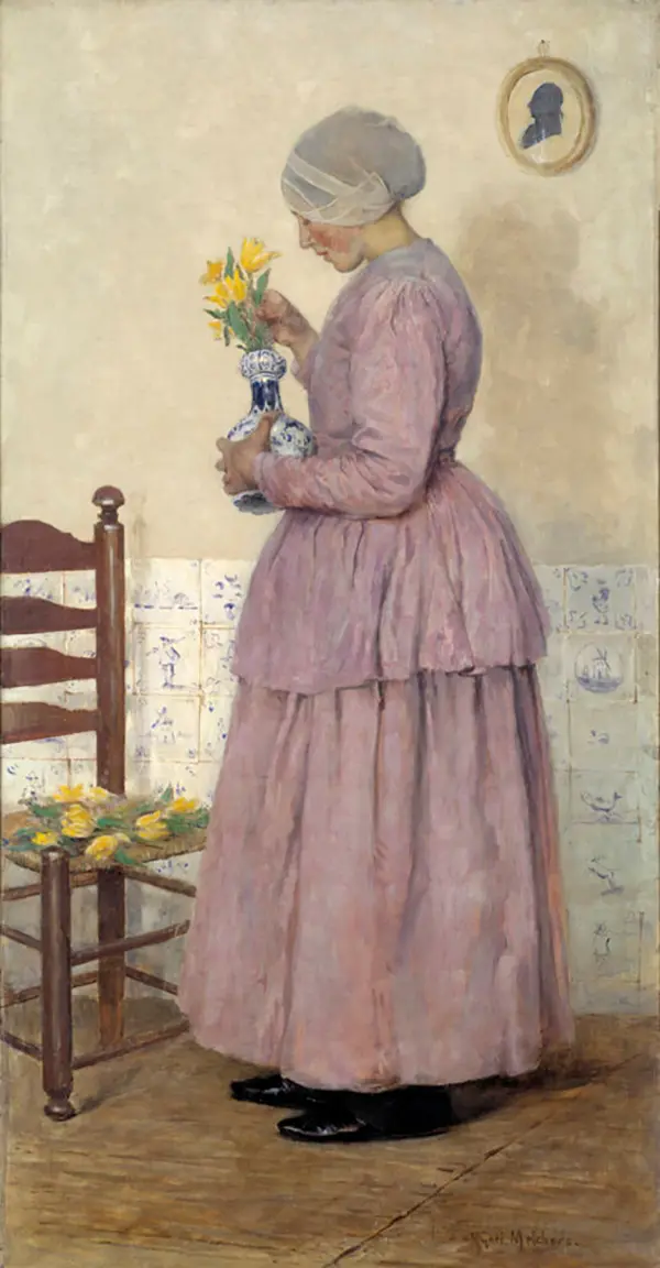 Arranging the Tulips 1928 By Gari Melchers