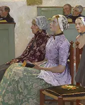 Sunday Mass 1895 By Gari Melchers