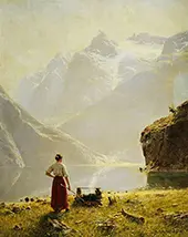 A Summer Day on a Norwegian Fjord By Hans Dahl