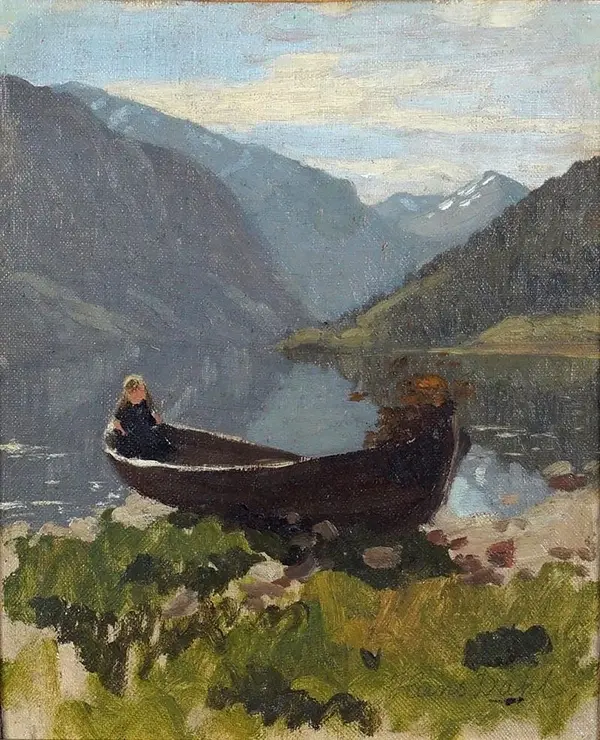 Beach Party with Rowing Boat By Hans Dahl