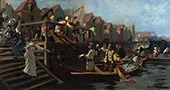 Bidding at the Fish Market Triangle of Bergen By Hans Dahl