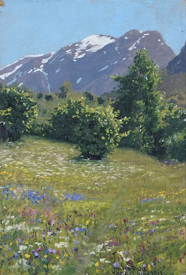 Flower Meadow 1912 By Hans Dahl