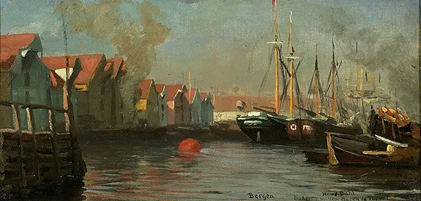 From Bryggen in Bergen By Hans Dahl