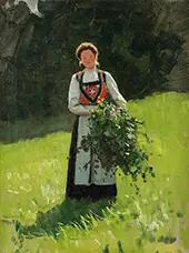 Girl in Bunad By Hans Dahl