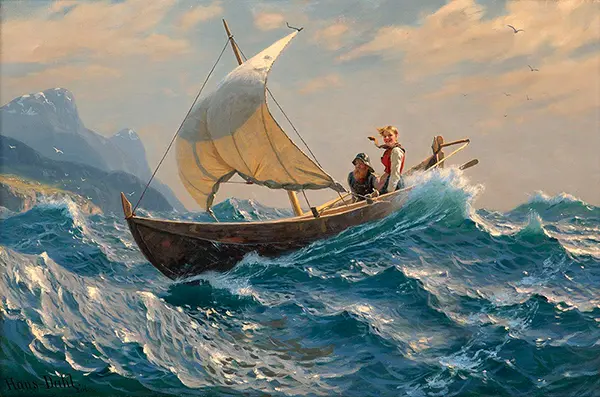 Halfway Across the Fjord By Hans Dahl