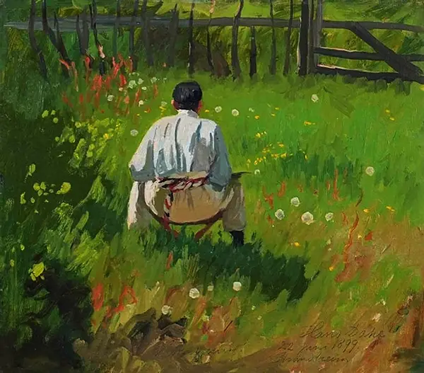 Hans Junior in the Meadow By Hans Dahl
