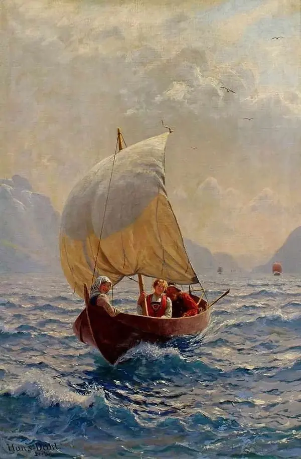 In Full Sail 1888 By Hans Dahl