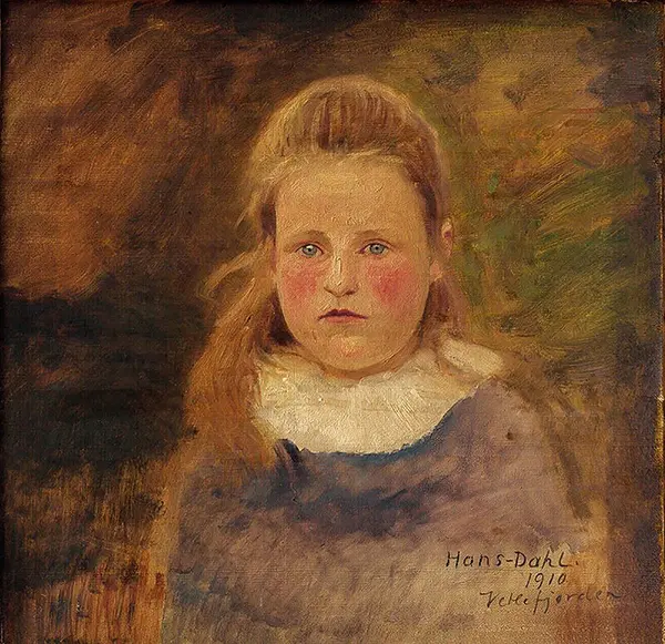Little Girl the Vetlefjord 1910 By Hans Dahl