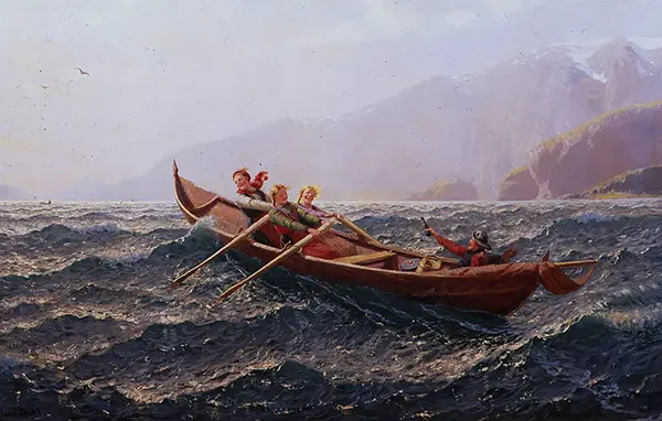 People in a Rowing Boat By Hans Dahl
