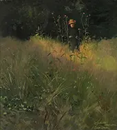 Pike in Flower Meadow 1884 By Hans Dahl
