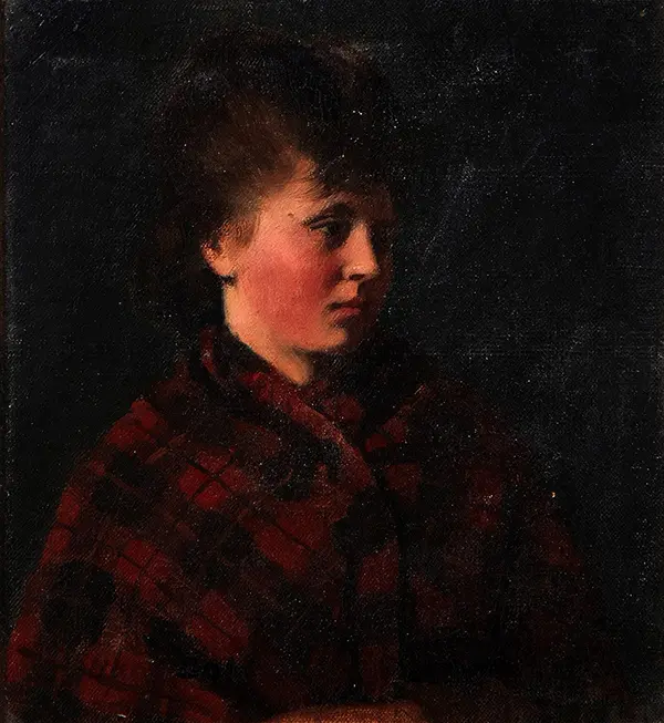 Portrait of a Seated Woman By Hans Dahl