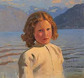 Portrait of Caroline Olsdatter By Hans Dahl