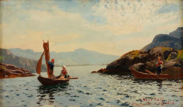 View from Kleppesto 1890 By Hans Dahl