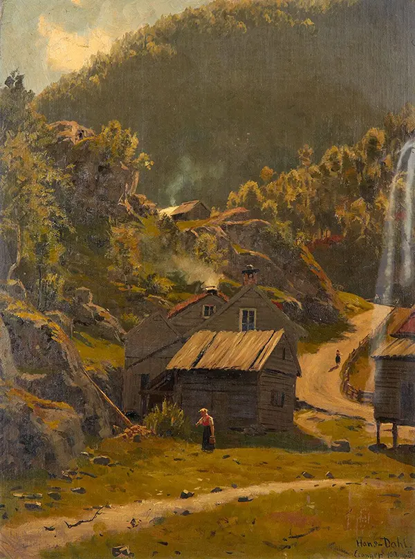 View of Evanger By Hans Dahl