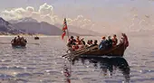 Wedding Procession in Sognefjord By Hans Dahl