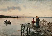 Evening Atmosphere on the Pier By Frithjof Smith-Hald