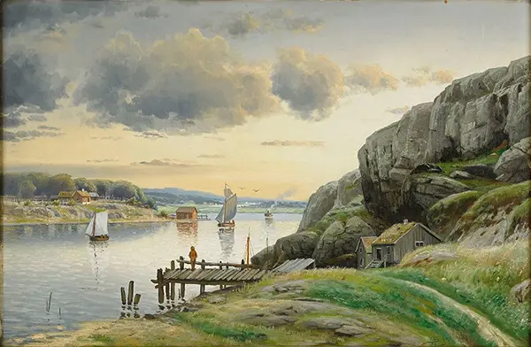 Kustlandskap By Frithjof Smith-Hald