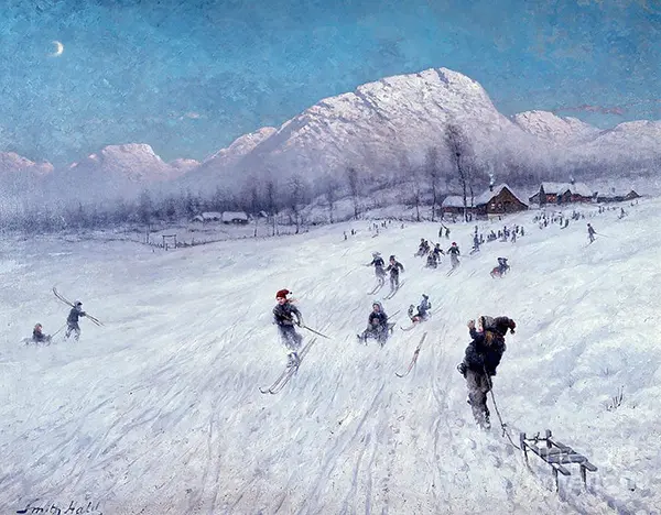 Winter Afternoon Under Ulriken By Frithjof Smith-Hald